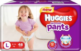 Huggies Wonder Pants Large Size Diapers - L  (48 Pieces)