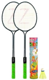 Klapp Zigma Badminton Set; Pack of Two Badminton Set with 10 Pcs Shuttlecock With Cover