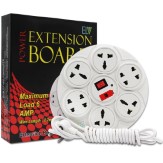 ELV Extension Board 6 Amp 8 Plug Point with Master Switch, LED Indicator, Extension Cord (2.7 Meter)