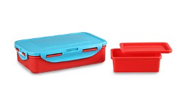 All Time Plastics Smart Lunch Set, 800ml & 200ml, Set of 2, Multicolour