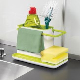 Home Cube 3 In 1 Stand For Kitchen Sink For Dishwasher Liquid, Brush, Sponge, Soap Bar Etc.