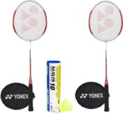 Yonex GR301 Mavis Combo Badminton Kit(2 GR301 Badminton Racquets,1 Mavis 10 Shuttlebox (Pack of 6) Badminton Kit