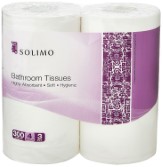 Solimo 3 Ply Bathroom Tissue Toilet Paper Roll - 4 Rolls (160 gm/roll)