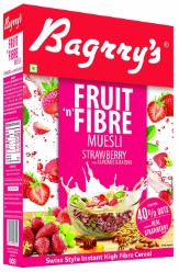 Bagrrys Fruit N Fibre Muesli, Strawberry, 500g