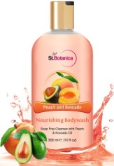 StBotanica Peach and Avocado Shower Gel (Moisturizing Body Wash With Pure Essential Oils), 300ml