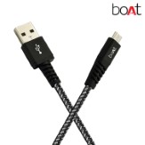 boAt Rugged v3 Extra Tough Unbreakable Braided Micro USB Cable 1.5 Meter (Black)