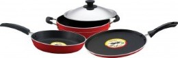 Pigeon Rapido Induction Base Non-Stick Cookware Gift Set, 4 Pieces, Red at Amazon