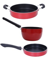 Nirlon Non-Stick Kitchen Cooking Essential Set , Casserole , Sauce Pan , Fry Pan