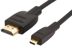 AmazonBasics 6 Foot Micro HDMI-A to HDMI-D Cable (Black)