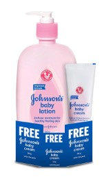 Johnson's Baby Lotion (500ml) with Free Johnson's Baby Cream (50g)