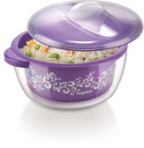 Nayasa Nova Plastic Casserole with Spoon 1.5 Litres Purple