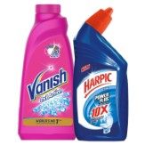 Vanish Oxy Action Liquid - 800 ml with Harpic Powerplus Original - 500 ml