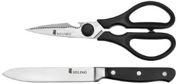 Solimo Premium High-Carbon Stainless Steel Detachable Kitchen Shears and Knife Set, 2-Pieces