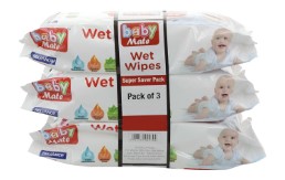 Babymate Soft Wet Wipes, 80 Pieces per Pack (Pack of 3)