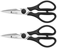Solimo Premium High-Carbon Stainless Steel Detachable Kitchen Shears Set, Set of 2