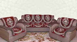 Zesture Bring Home Floral 6 Piece Cotton Sofa and Chair Cover Set