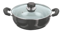 Vinod Cookware Deep Kadai with Lid, 3.1 Litres