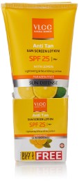 VLCC Anti Tan Sun Screen Lotion SPF 25, 150g (Buy 1 Get 1 Free)