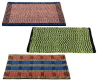 Story@Home Traditional Style Eco Series Crochet 3 Piece Cotton Blend Door Mat Set - 16"x 24"