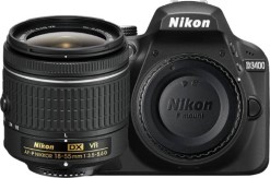 Nikon D3400 DSLR Camera Body with Single Lens: AF-P DX NIKKOR 18-55 mm f/3.5-5.6G VR Kit