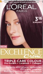 L'Oreal Paris Excellence Creme, Burgundy 316, 72ml+100g 