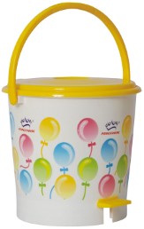 Princeware 4432 Printed Round Small Assembled Light Garbage Bucket (12 Litres) 
