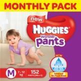 Huggies Wonder Pants Diapers Monthly Pack, Medium (152 Count)