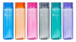 Amazon Brand - Solimo Water Bottle, 1000 ml, Set of 6,Multicolor