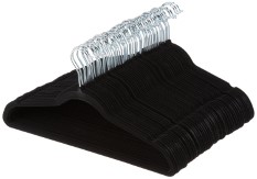 AmazonBasics Velvet Suit Hangers - Black (Set of 50)