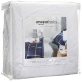 AmazonBasics Hypoallergenic Vinyl-Free Waterproof Mattress Protector, Full