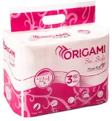 Origami So Soft 3 Ply Toilet Tissue 12 Rolls - 160 Pulls Per Roll - Total 1920 Pulls