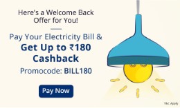 Get upto Rs 180 cashback on Electricity, GAS and Water Bill Payments at Paytm