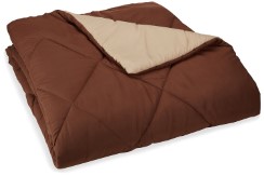 AmazonBasics Reversible Microfiber Comforter - Full/Queen, Chocolate
