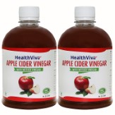 HealthViva Apple Cider Vinegar Combo with Mother 500 ml (Pack of 2)