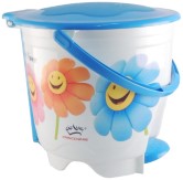 Princeware 4418-P Printed Wave Round Mini Garbage Bucket (Assorted Colors and Prints)