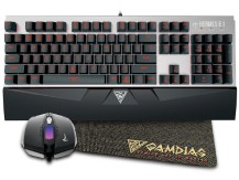 Gamdias Hermes E1 Responsive Lighting Mechanical Gaming Keyboard With Demeter E2 Optical Mouse And Nyx E1 Mouse Mat