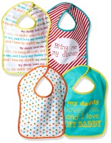 Mothercare Toodler I Love Daddy Bibs (Multicolor, Pack of 4)