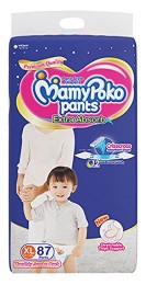 MamyPoko Pants Extra Absorb Diaper Monthly Jumbo Pack, Extra Large, 87 Diapers