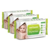 BodyGuard Premium Paraben Free Baby Wet Wipes with Aloe Vera - 72 Wipes (Pack of 3)