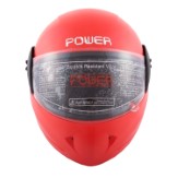 Autofy Power Full Face Helmet With Scratch Resistant Visor (Matte Red, M)