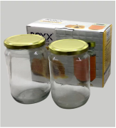 ROXX Glass Storage Jar, 750 ML, Set of 2