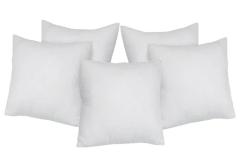 White Fibre Cushion Filler - Set of 5 by Stybuzz