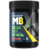 MuscleBlaze BCAA 6000 Amino Acid Powder Watermelon, 0.44 lbs 200g  25 Servings