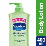 Vaseline Intensive Care Aloe Fresh Body Lotion, with Aloe Extract, Non Greasy, Non Sticky Formula For Hand & Body for Normal Skin 400 ml