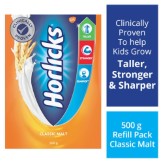 Horlicks Health & Nutrition drink - 500 g Refill pack (Classic Malt)
