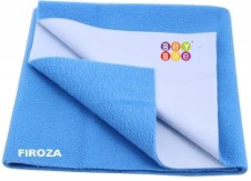 Bey Bee Quick Dry Baby Bed Protector (Firoza, Small, 70cmx50cm)