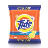 Tide Extra Power Detergent Washing Powder - 6kg (Lemon and Mint, Rupees 75 Off)