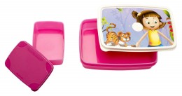 Signoraware Dream Land Compact Plastic Lunch Box Set, 2-Pieces, Pink