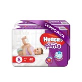 Huggies Wonder Pants Small Size Diapers (Pack of 2, 42 Counts per Pack)
