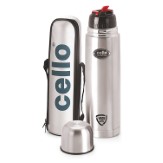 Cello Flip Style Stainless Steel, 1 Litre, Silver